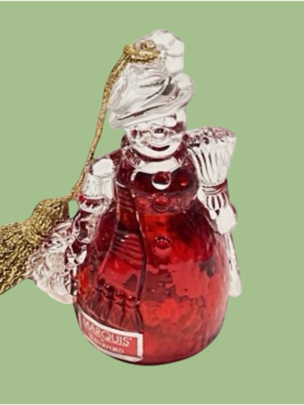 Waterford Festive Red crystal Snowman